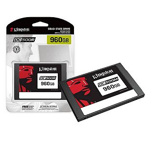 SSD Kingston Servidor DC500M 960GB SATA 6.0Gb/s SFF 2,5" SEDC500M/960G, Gravação até 520 MB/s, Leitura até 555 MB/s
