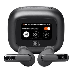 Fone de Ouvido JBL Live Beam 3 Preto Bluetooth, In-ear, Tela de 1.45", Cancelamento de Ruído