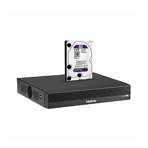 DVR Intelbras MHDX 1016-C Gravador de Vídeo Multi HD 16 Canais Com HD de 4TB WD Purple