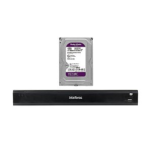 Gravador Digital de Vídeo iNVD 3016 Com HD 1TB, 16 Canais IP Com Resolução de 16Mp