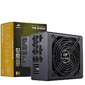 Fonte ATX 1000W C3Tech PS-G1000, 80PLUS Gold, Full Modular, PFC Ativo, Bivolt Automático