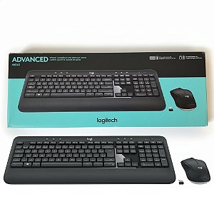 Kit Teclado e Mouse Sem Fio Logitech MK540 Advanced, USB Nano, ABNT2, Mouse Óptico Ambidestro, 2.4 GHz, C/ Pilhas, Preto