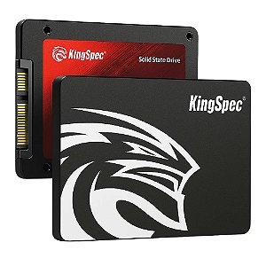 SSD KingSpec 120GB 2,5" SATA III 6Gb/s NAND 3D, Leitura 570MB/s, Gravação 520MB/s, MTBF 1M h, P4-120