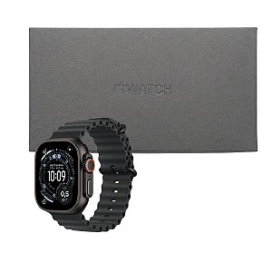 Apple Watch Ultra 3 (GPS + Cellular 49mm) Titânio com Pulseira Loop Alpina Preta Tamanho M - Preto