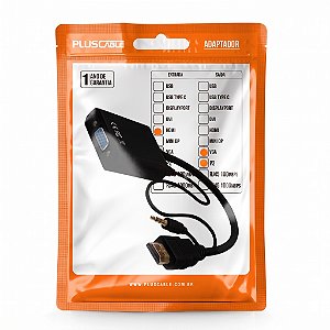 Cabo Adaptador Hdmi Vga P2 PlusCable- Adp-hdmivga20bk Pc