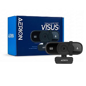 WebCam Usb Full HD 1080p Visus 100 Com Microfone Aerion Web100 Preto