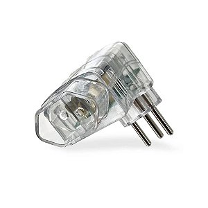 Protetor de Surto (DPS) 2P + T 20A 1 Tomada Bivolt Elgin, Transparente (46RPS301020A)
