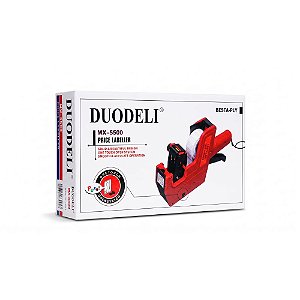 Etiquetadora Manual Duodeli MX-5500 8 Dígitos com Tinteiro e Bobina de Etiquetas, Amarelo