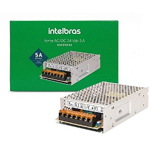 Fonte Colmeia Intelbras EFM 2405 G2 24V 5A 120W Chaveada Bivolt