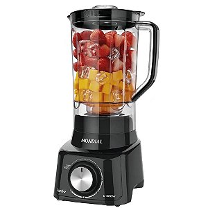 Liquidificador Mondial L-900 FB Com Filtro ,Copo de Acrílico, 5 Velocidades + Pulsar, 900W, 220V - Preto