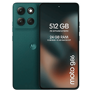 Smartphone Motorola Moto G86 5G Tela 6,7" 512GB 24GB (12GB RAM+12GB Ram Boost), Câmera 50MP - Verde Escuro