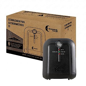 Estabilizador ES-1500VA Bivolt Automatico 115V  Com 5 Tomadas Coletek Energia