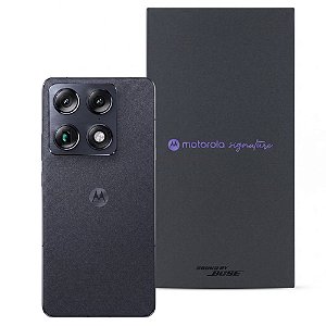 Smartphone Motorola Signature 6.8” 5G 24 RAM( 12GB + 12GB RAM Boost) 512GB Câmera Tripla 50MP Sony Lytia, 165Hz, Preto