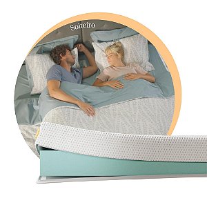 Colchao Emma Solteiro D28 Basics 17 cm (88 x 188 cm) - Espuma Ortopedica, Hipoalergenico, Branco