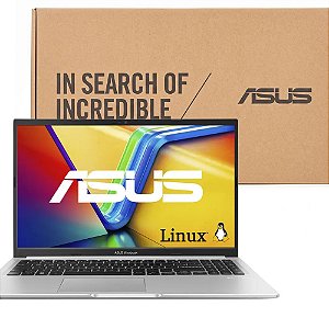 Notebook ASUS Vivobook 15 AMD Ryzen 7 5825U, 8GB Ram, 512GB SSD, Linux KeepOS, Tela de 15,6" FHD, M1502YA - NJ611,  Prat