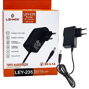 Fonte de Alimentação 5V 3.1A para Roteadores, Switch, Tv Box, Modem LEHMOX - LEY-235