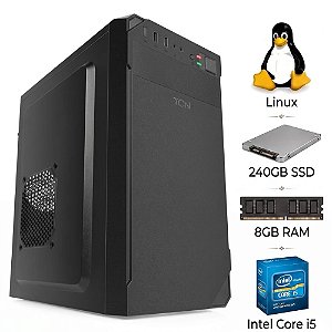 Computador Desktop Intel Core i5 8GB RAM SSD 240GB Linux Rede Gigabit TCN