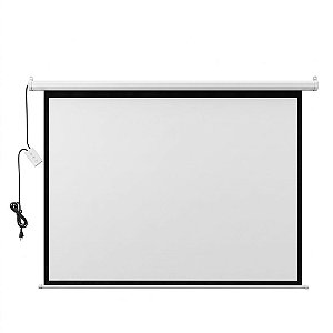 Tela de Projeção Retrátil Elétrica Multilaser 203 X 152cm 220V - AC355
