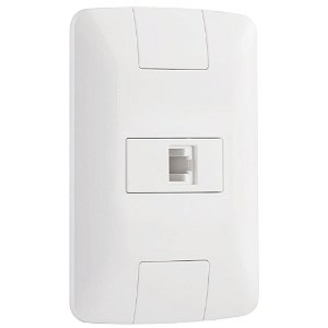 Tomada de Rede RJ45 Cat6 Tramontina Aria 4x2 Conjunto Completo Branco