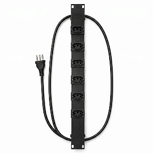 Régua 19 de 6 Posições, 10 Amperes, Para Rack Servidor - MAX ELETRON