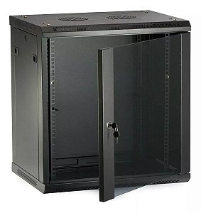 Mini Rack De Parede 9u X 370mm Padrão 19 Preto C/nf