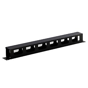 Guia Organizador De Cabos Horizontal Fechado 1u 50mm Para Racks 19", Max Eletro 4416