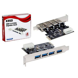 Placa PCI PCI Express com 4 Saidas USB 3.0