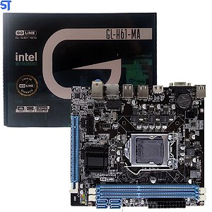 Placa Mãe S1155 Goline GL-H61-Ma VGA HDMI USB2.0 Lan Som DDR3- 3ª Geração