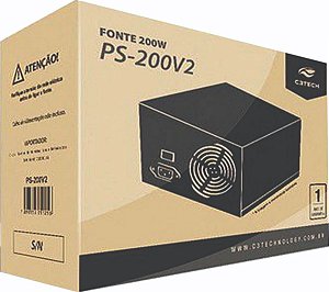 Fonte Atx 200W Real C3Tech Ps200V3