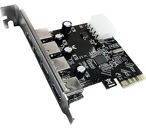 Placa PCI Ultimate PCI-Express 4 Portas USB 2.0