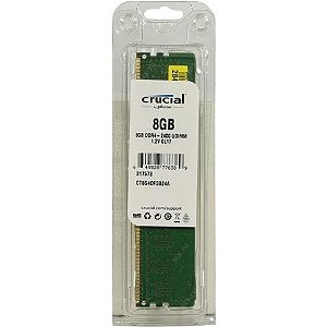 Memória Ram Desktop Ddr4 8GB 2400MHZ Crucial CT8G4DFS824A