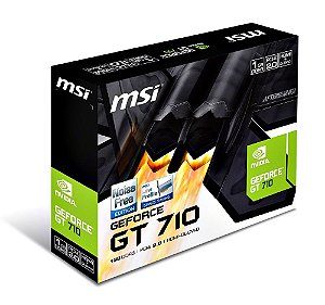 Placa de Vídeo GT710 MSI 2Gb 64Bit Ddr3  VGA DVI e Hdmi GT7102GD3 LP