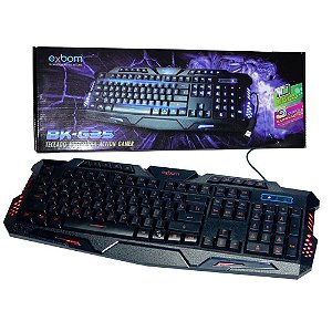 Teclado Multimidia Action Gamer Usb Com Ilum Exbom Bk-g35