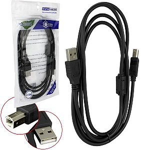 Cabo Usb A/B Turbo Com Filtro Para Impressora 1.5M Mex Usbm