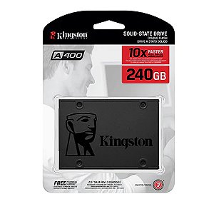 SSD Kingston 240GB Sata 3 A400S37/240G - 2.5" Rev. 3.0 6Gb/s - Cartela
