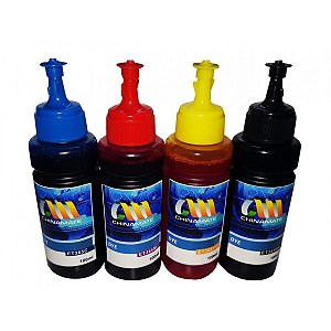 Kit Refil Tinta Corante Epson-Hp Et 365-664 Chinamate 4 Cores 400ml