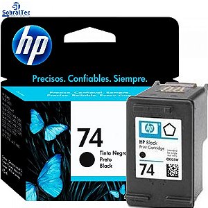 Cartucho de Tinta Hp 74 Cb335wb Preto | Photosmart C4480 C4280 C5280 | Original 4,5ml Rende Até 200 Paginas