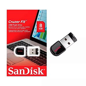 Pen Driver Nano 8 GB Sandisk Cruzer Fit Usb Flash Drive