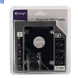 Gaveta Caddy Adaptador Para Segundo HD de Notebook ou Ssd 12.7mm Bringit
