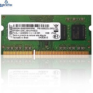 Memória Notebook 4 Gb Ddr3 Smart 1600 Hgz PC3-12800U