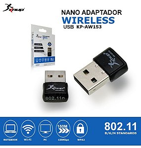 Nano Adaptador Usb Wi-fi Wireless 2.4 Ghz 150 Mbps Kp-aw153 Knup