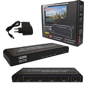 Switch Divisor Hdmi 1 Entrada 4 Saídas Full HD 1080p Splitter