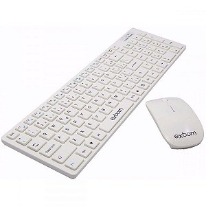 Kit Teclado e Mouse Sem Fio Exbom BKS1000