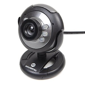 Webcam 16MP Goldentec GT824 USB com Microfone e 6 LEDs - Preta