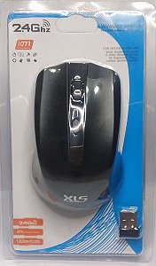 Mouse Wirelles XLS Preto 2.4Ghz 1200DPI