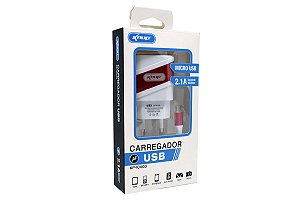 Carregador De Celular 2.1A KP-IC003+ Vermelho
