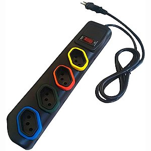 Filtro De Linha Bivolt 4 Tomadas Chave Disjuntora - Multitoc