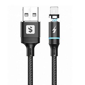 Cabo Magnético Preto Para Iphone 1M 2.4A Sx-b16i6