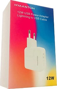 Fonte Iphone 12W Usb Adaptador De Corrente H'maston