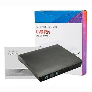Gravador Dvd E Cd Externo Pop-Up Mobile External Dvd-Rw 3.0 Usb